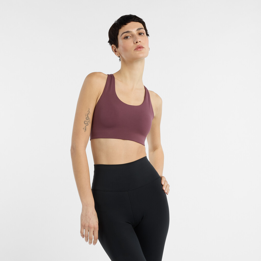 New Balance - W NB Define Train Bra - faded plum