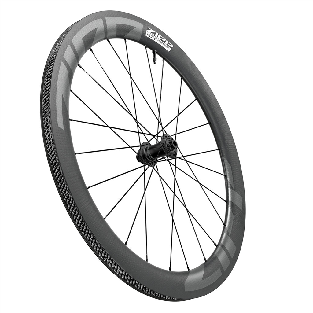 Zipp - 404 Firecrest Tubeless Disc-Brake Front Wheel - black carbon - 700C/'12X100