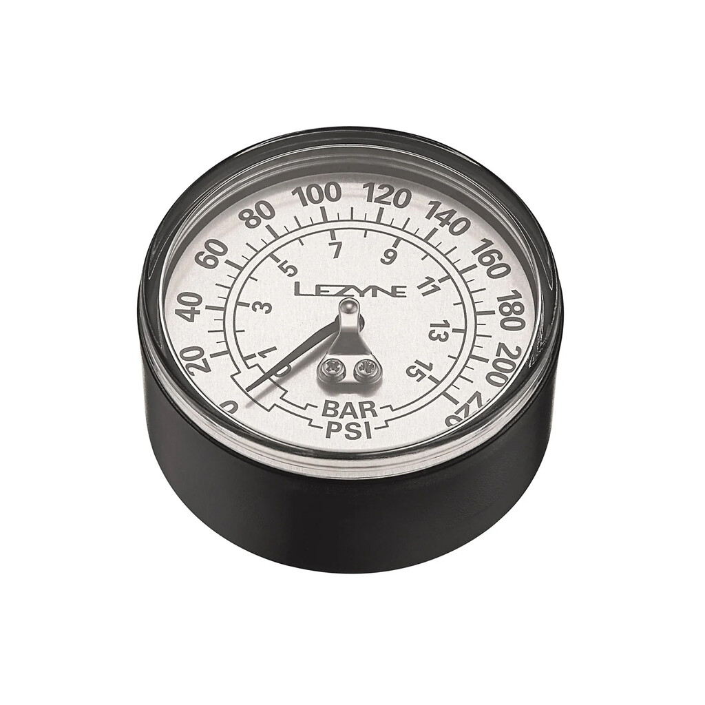 Lezyne - 220 PSI Gauge 2.5" - black/silver