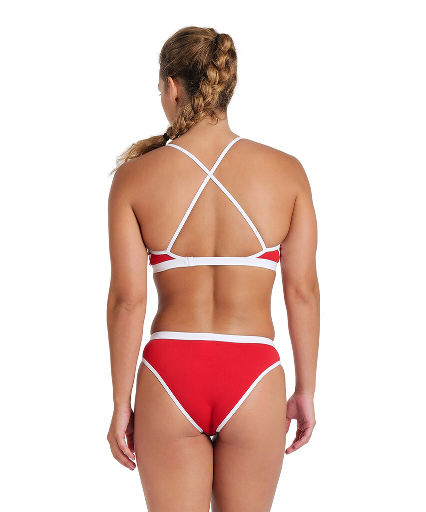 Arena - W Arena Icons Bikini Cross Back Solid - red/white