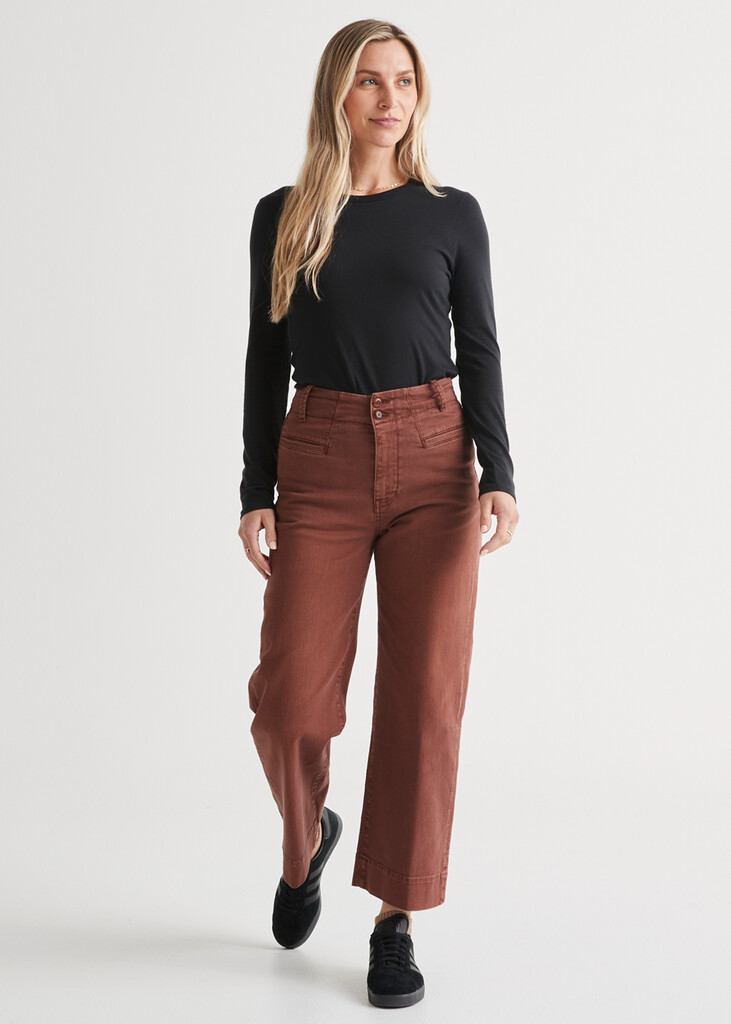 DU/ER - W LuxTwill High Rise Trouser - copper