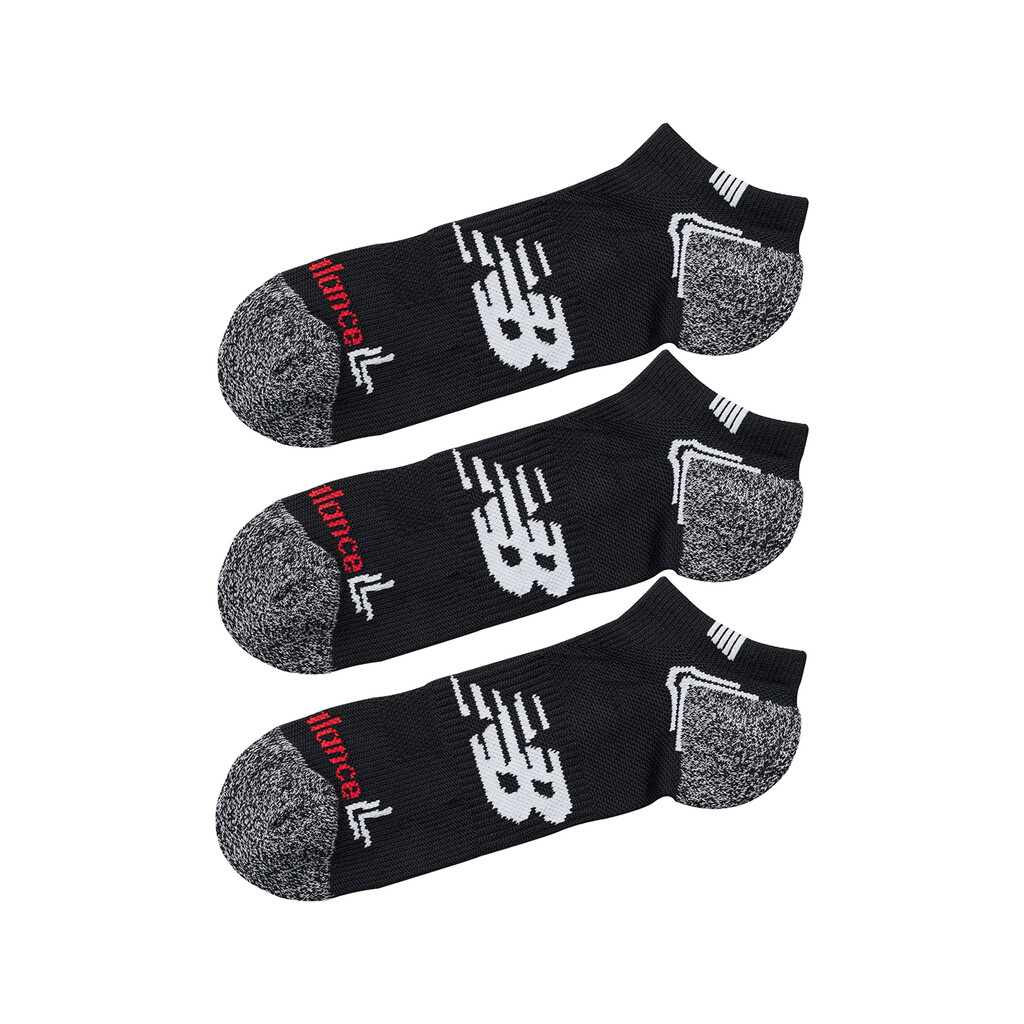 New Balance - No Show Run Socks 3 Pack - black/white