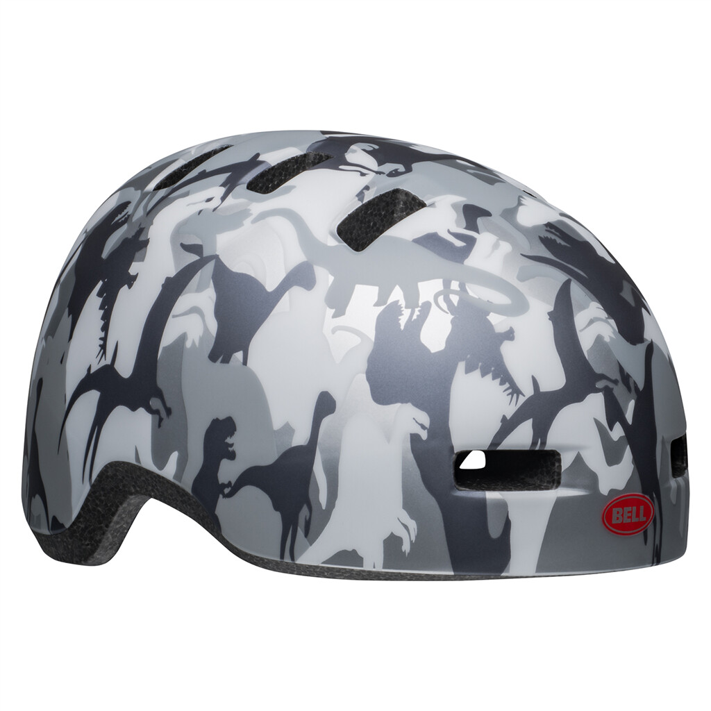 Bell - Lil Ripper Helmet - matte gray/silver camosaurus