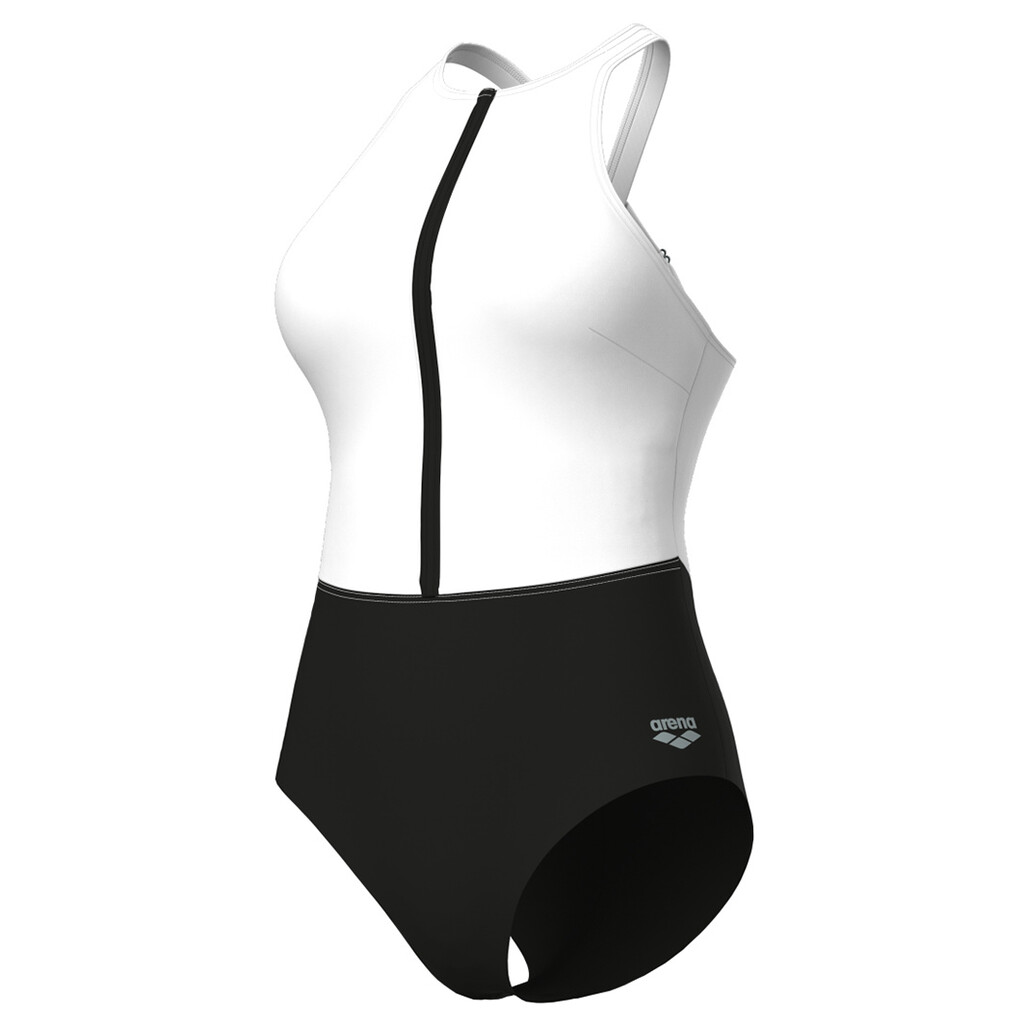 Arena - W Arena Swimsuit Silvia Cross Back C Cup - black/white/black