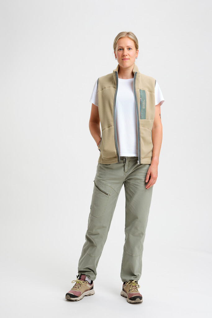 Elevenate - W Canyon Pile Fleece Vest  - Safari