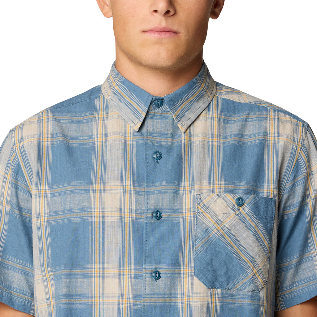 Mountain Hardwear - M Cottonwood™ Lite Short Sleeve Shirt - adriatic blue convoy plaid 444