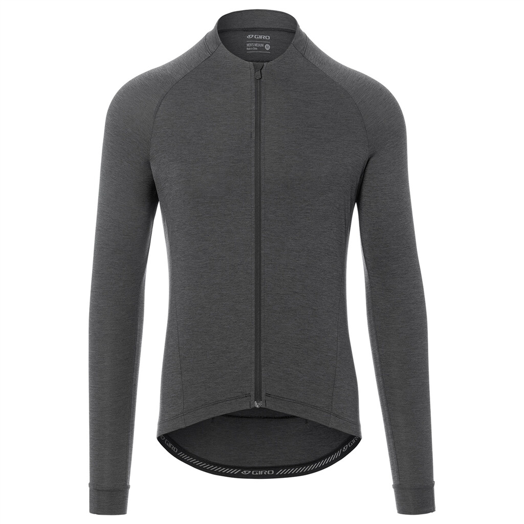 Giro Textil - M New Road LS Jersey - charcoal heather