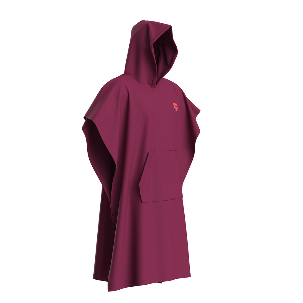 Arena - Arena Softdry Poncho - dark purple/calypso coral