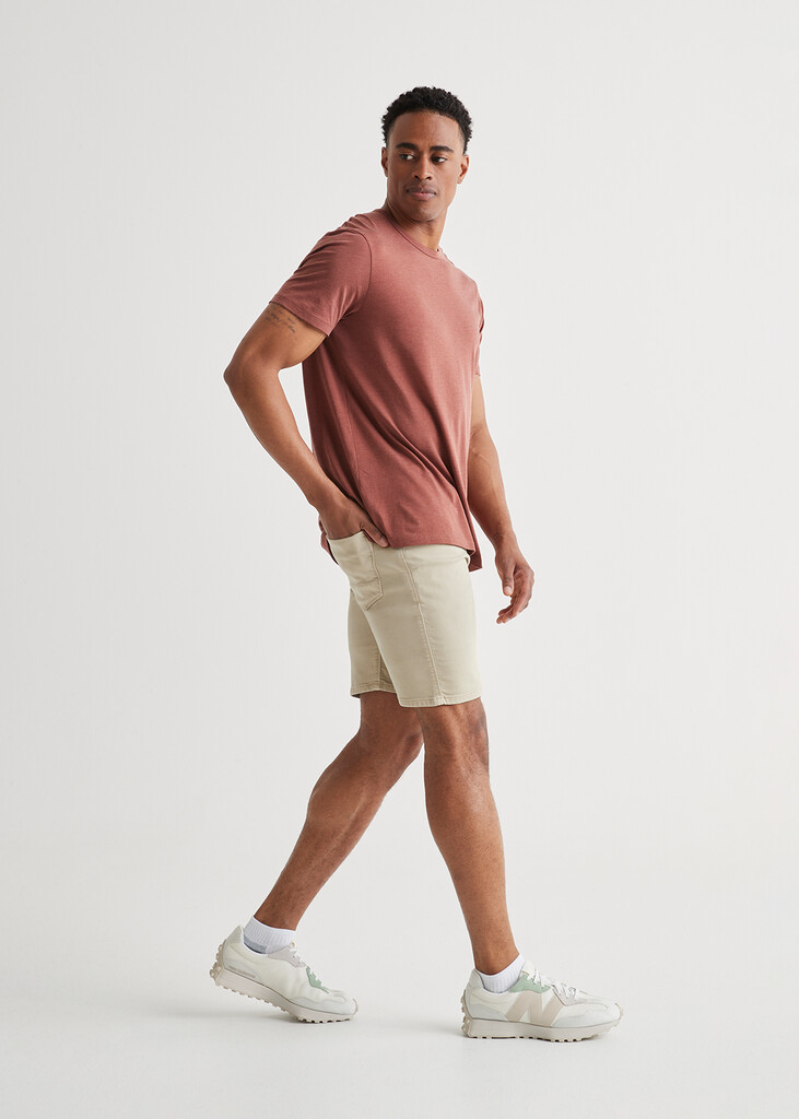 DU/ER - No Sweat Slim Short - 10 inch - linen