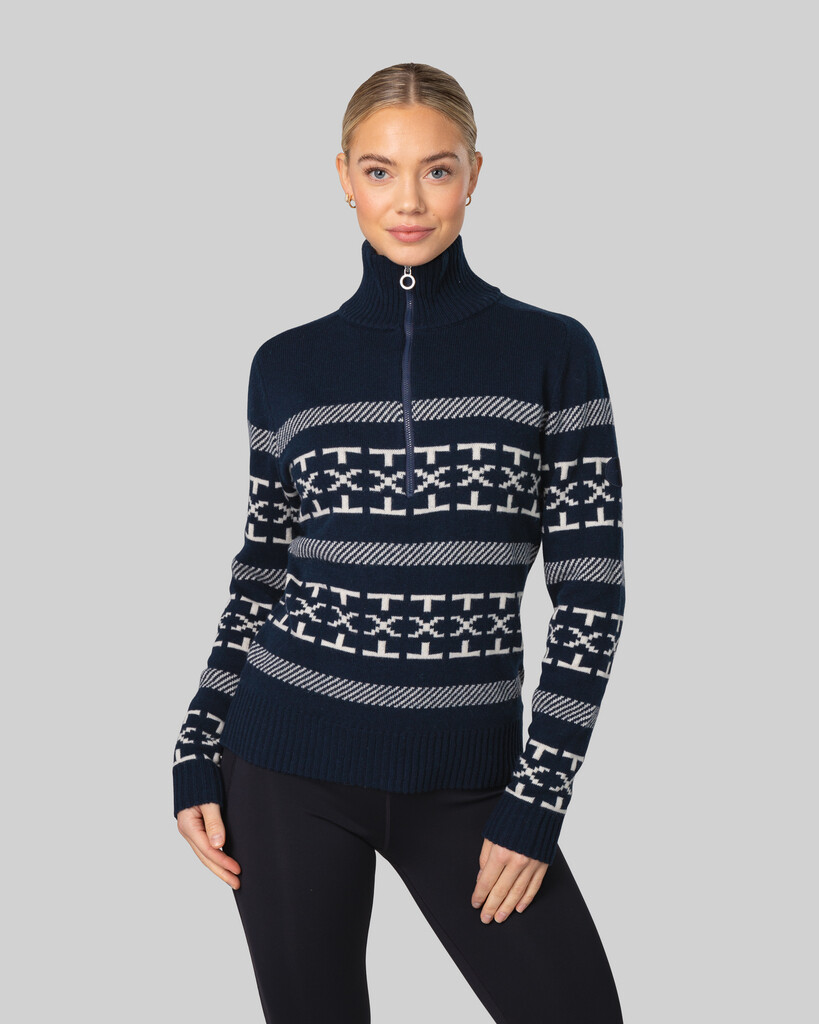 Johaug - Dalsbygda Woolmix Halfzip Sweater - dark blue