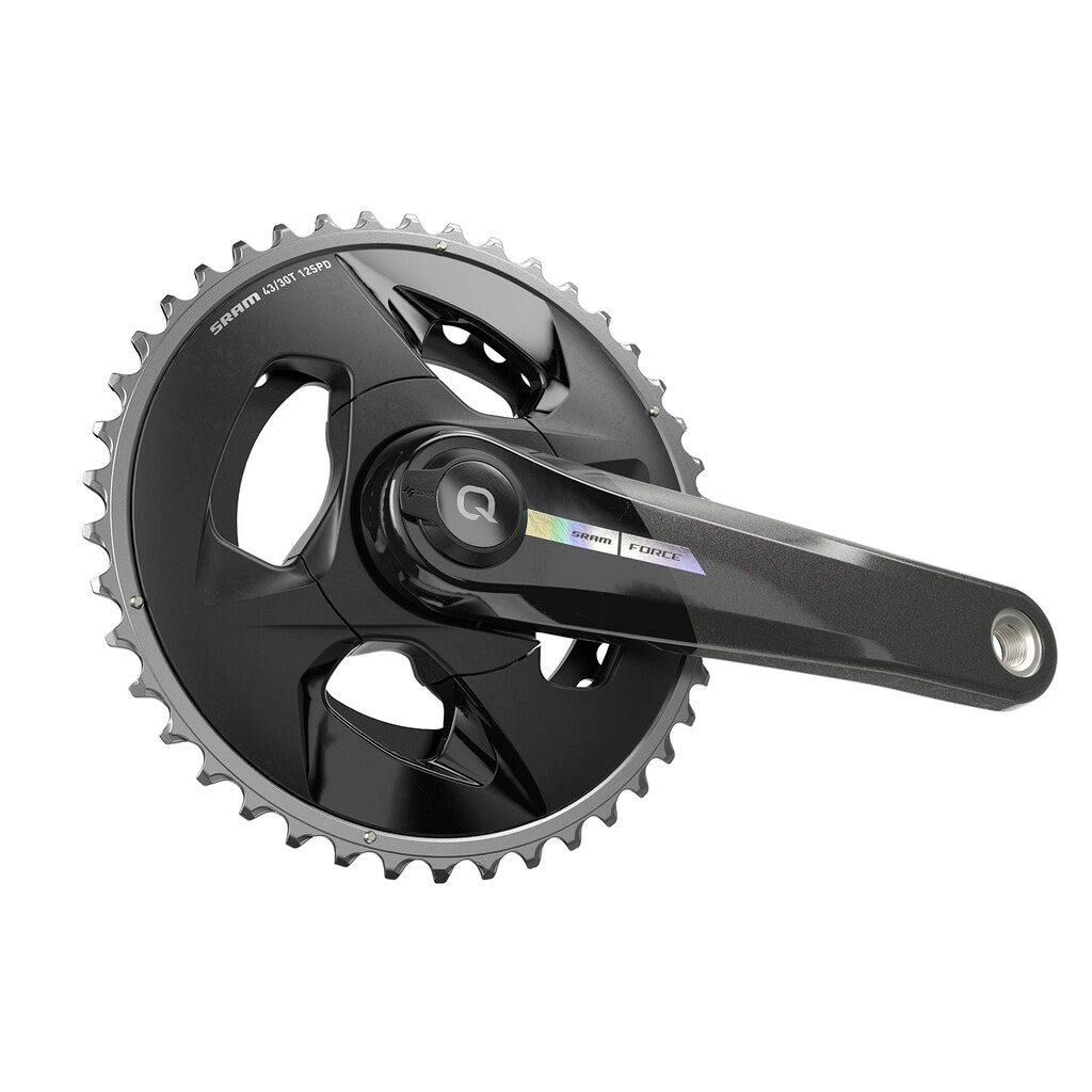 Quarq - MY23 Power Meter Crankset Spindle Force AXS Wide 2x DUB - black/iridescent