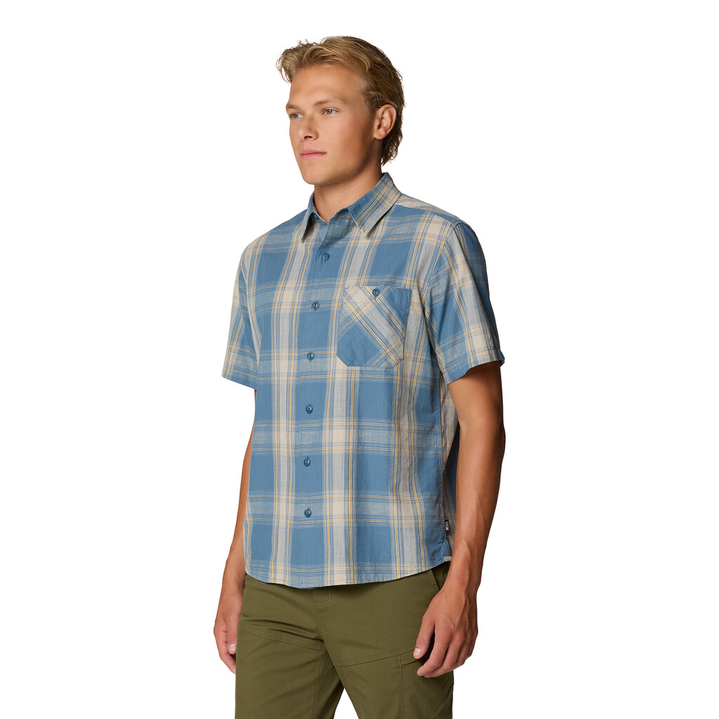 Mountain Hardwear - M Cottonwood™ Lite Short Sleeve Shirt - adriatic blue convoy plaid 444