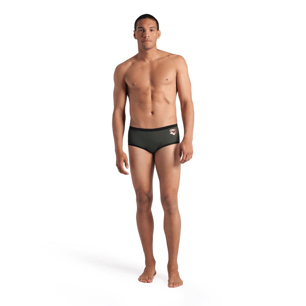 Arena - M Arena One Low Waist Short Big Logo - dark sage/black