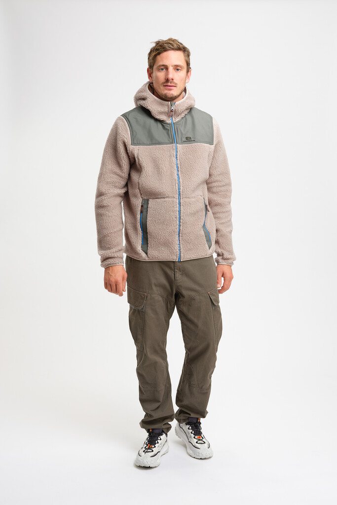 Elevenate - M Glacier Pile Hood  - ginger beige