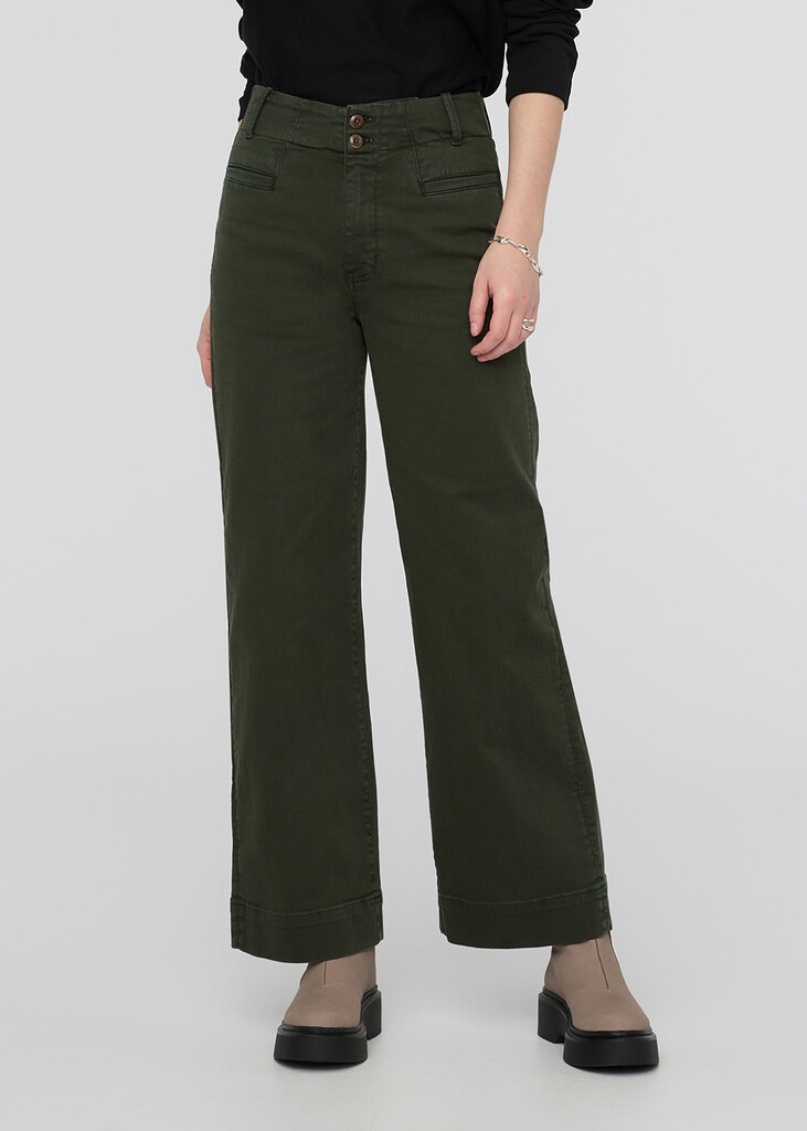 DU/ER - W LuxTwill High Rise Trouser - peat