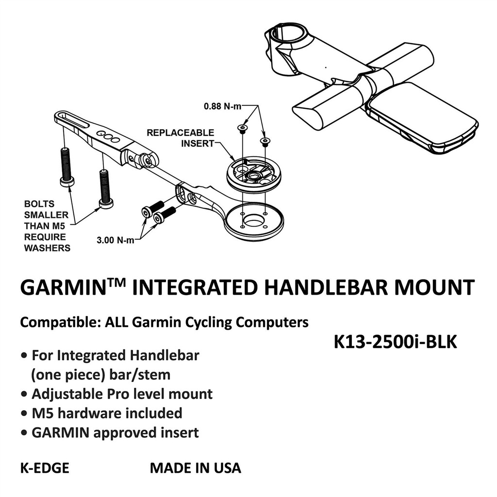 K-Edge - K-EDGE GARMIN IHS Mount - black