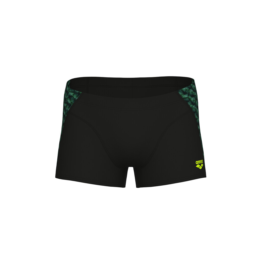 Arena - M Arena Monogram Swim Short - black/dark sage multi