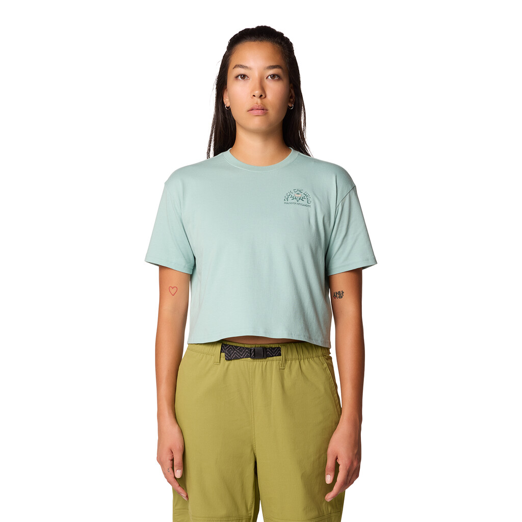 Mountain Hardwear - W Seek Floral Boxy Crop Short Sleeve - mineral spring 334