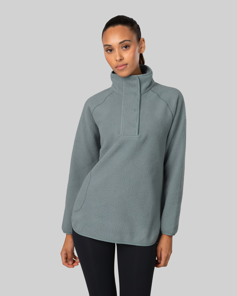 Johaug - Fusion Pile Oversized Henley - green/blue