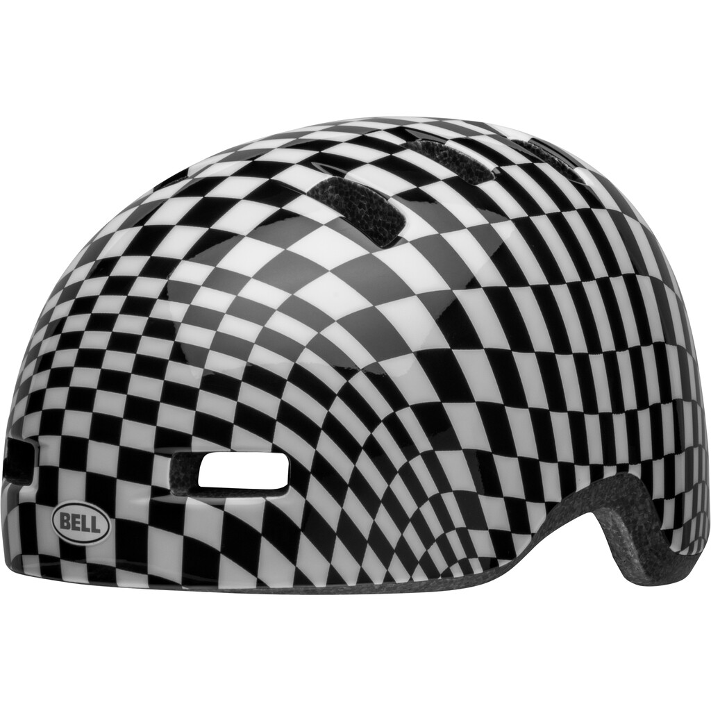 Bell - Lil Ripper Helmet - gloss black/white checkers