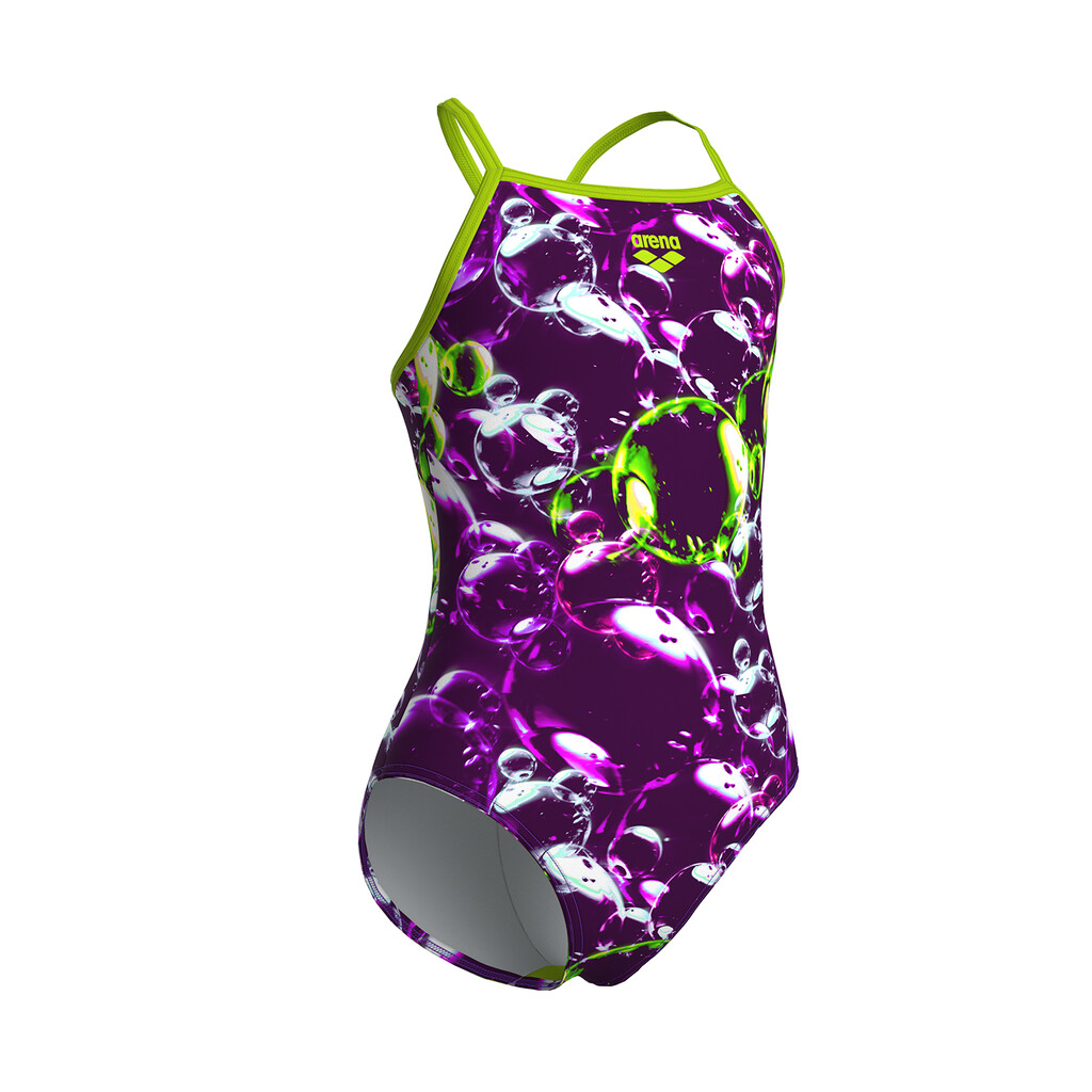 Arena - G Arena Soap Bubbles Swimsuit Light Drop Back - violet multi/artic lime