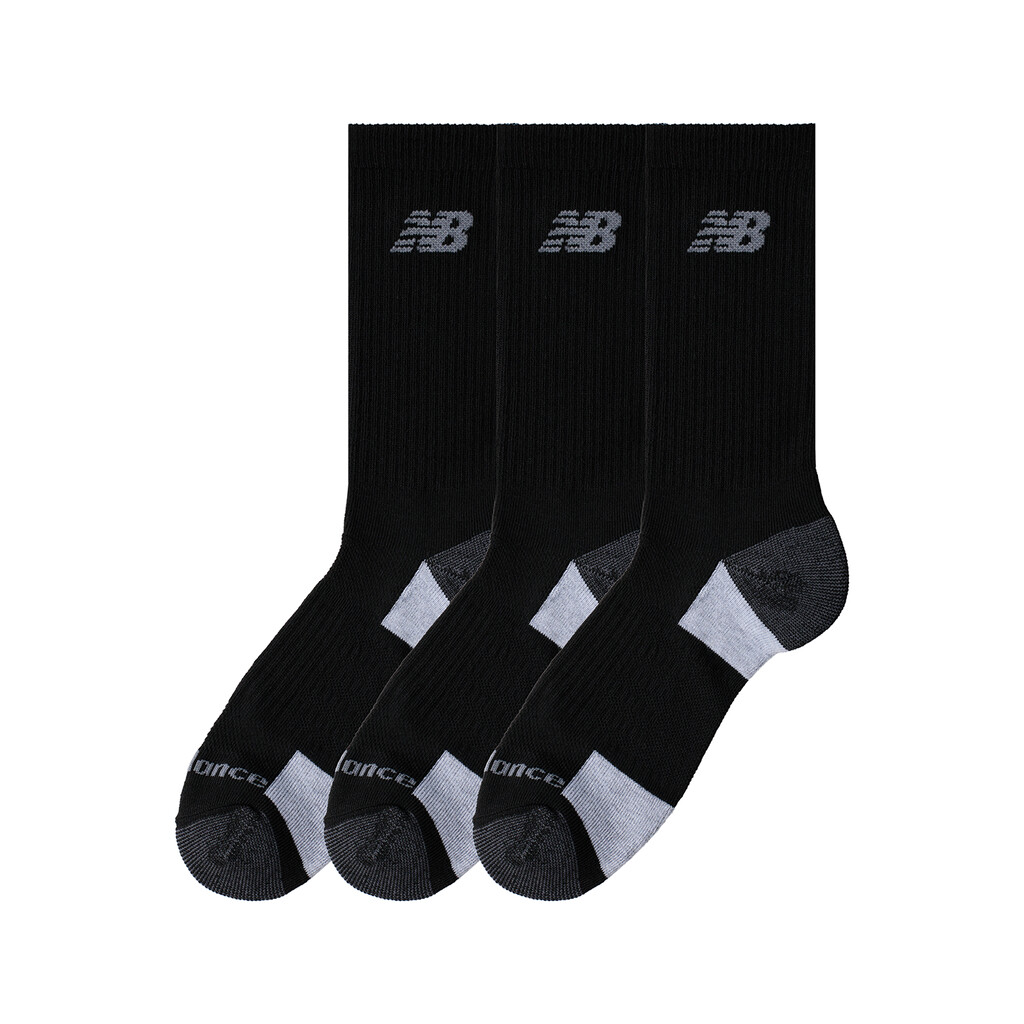 New Balance - Performance Cushioned Crew 3 Pack - black