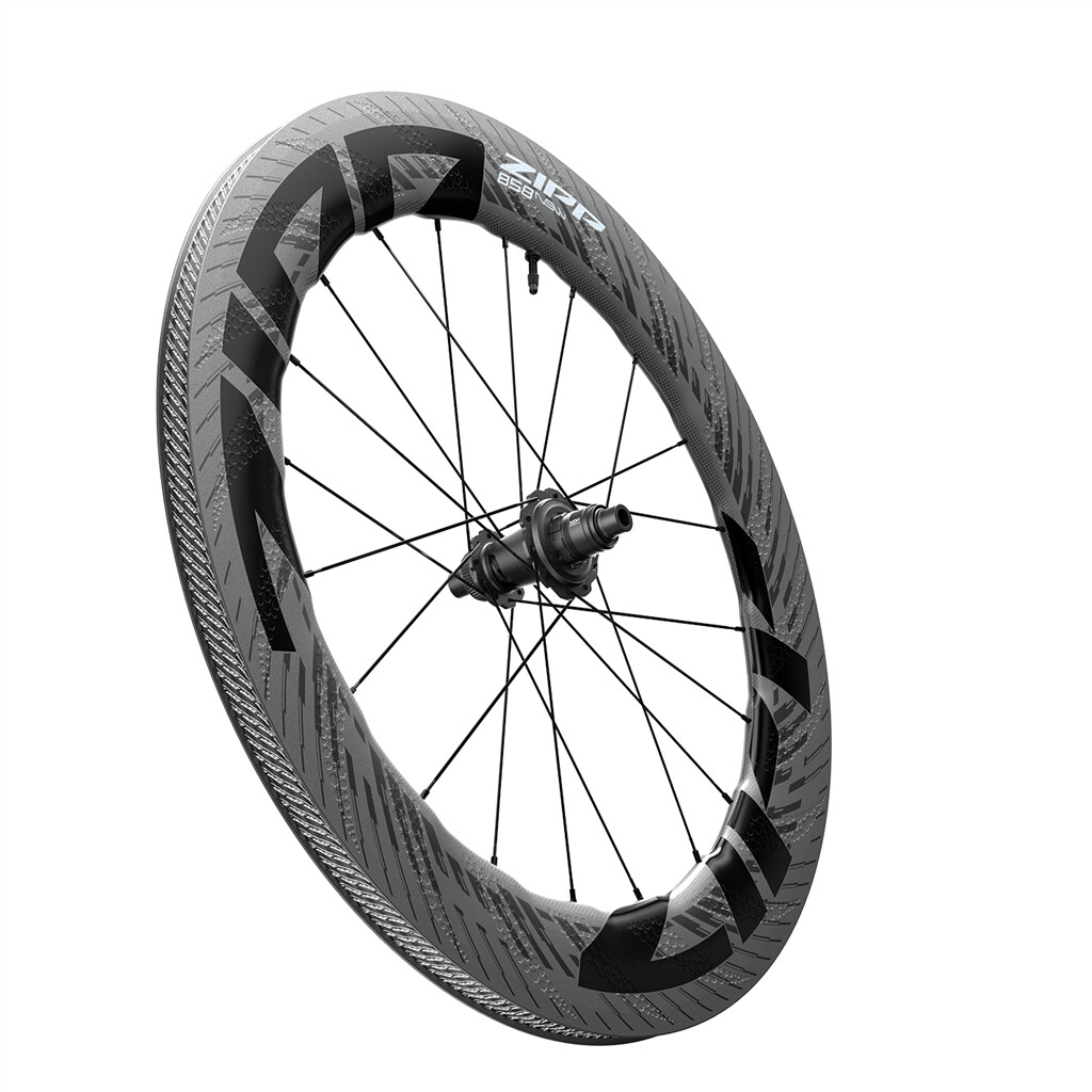 Zipp - 858 NSW Tubeless Disc-Brake Rear Wheel Hookless - black carbon - 700C/'12X142 SHI