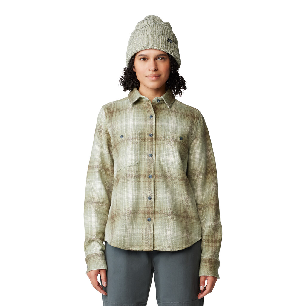 Mountain Hardwear - W Plusher™ Long Sleeve Shirt - white sage ombre buffalo check 342