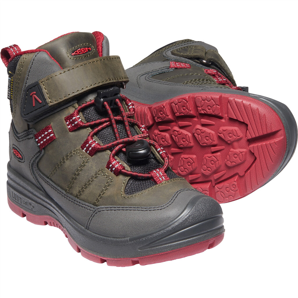 KEEN - C Redwood Mid WP - steel grey/red dahlia