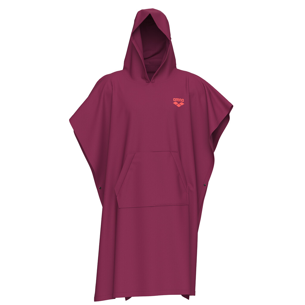 Arena - Arena Softdry Poncho - dark purple/calypso coral