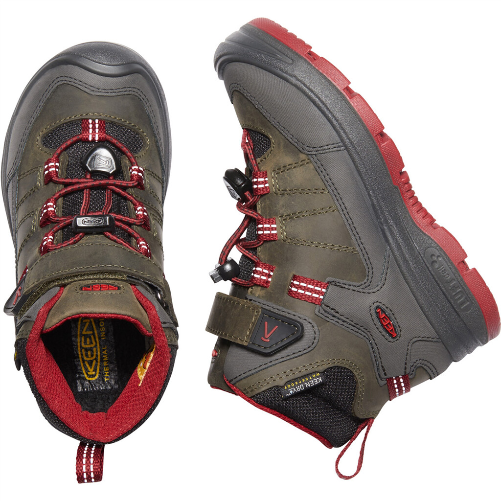 KEEN - C Redwood Mid WP - steel grey/red dahlia