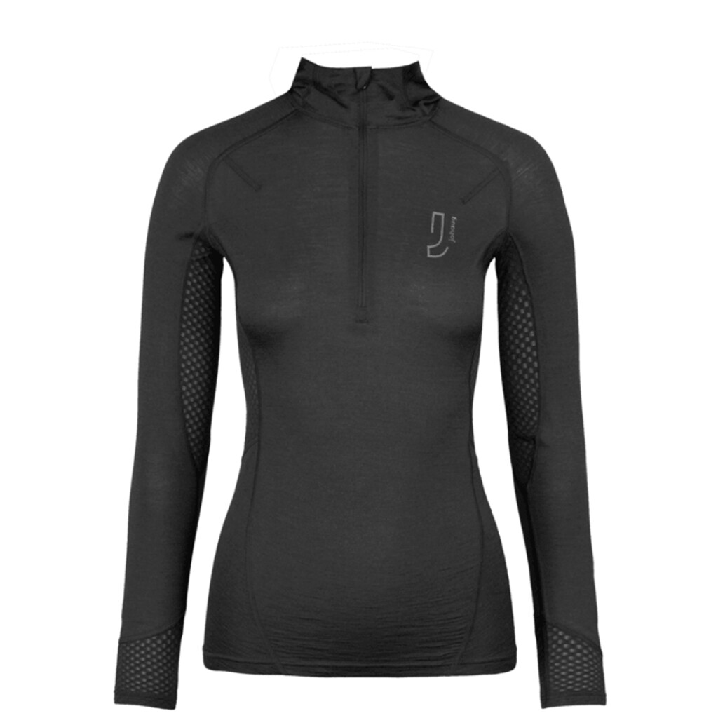 Johaug - Lithe Tech-Wool Half Zip - black