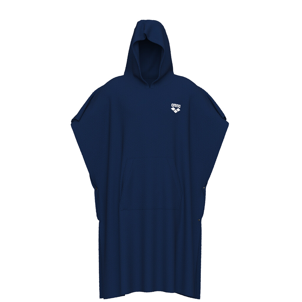 Arena - Arena Cotton Poncho - navy/white