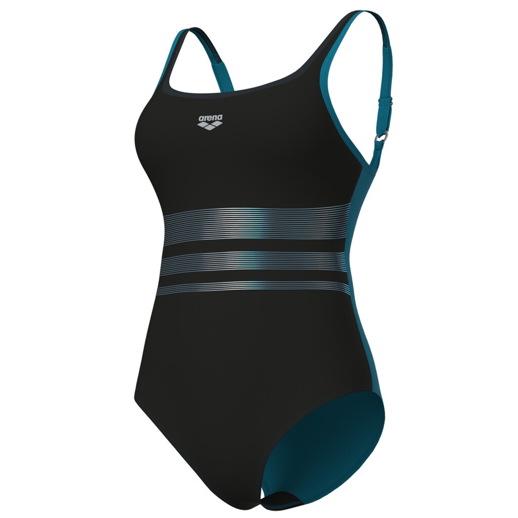 Arena - W Arena Swimsuit Rosa Wing Back C Cup - night grey/green blue/green bleu