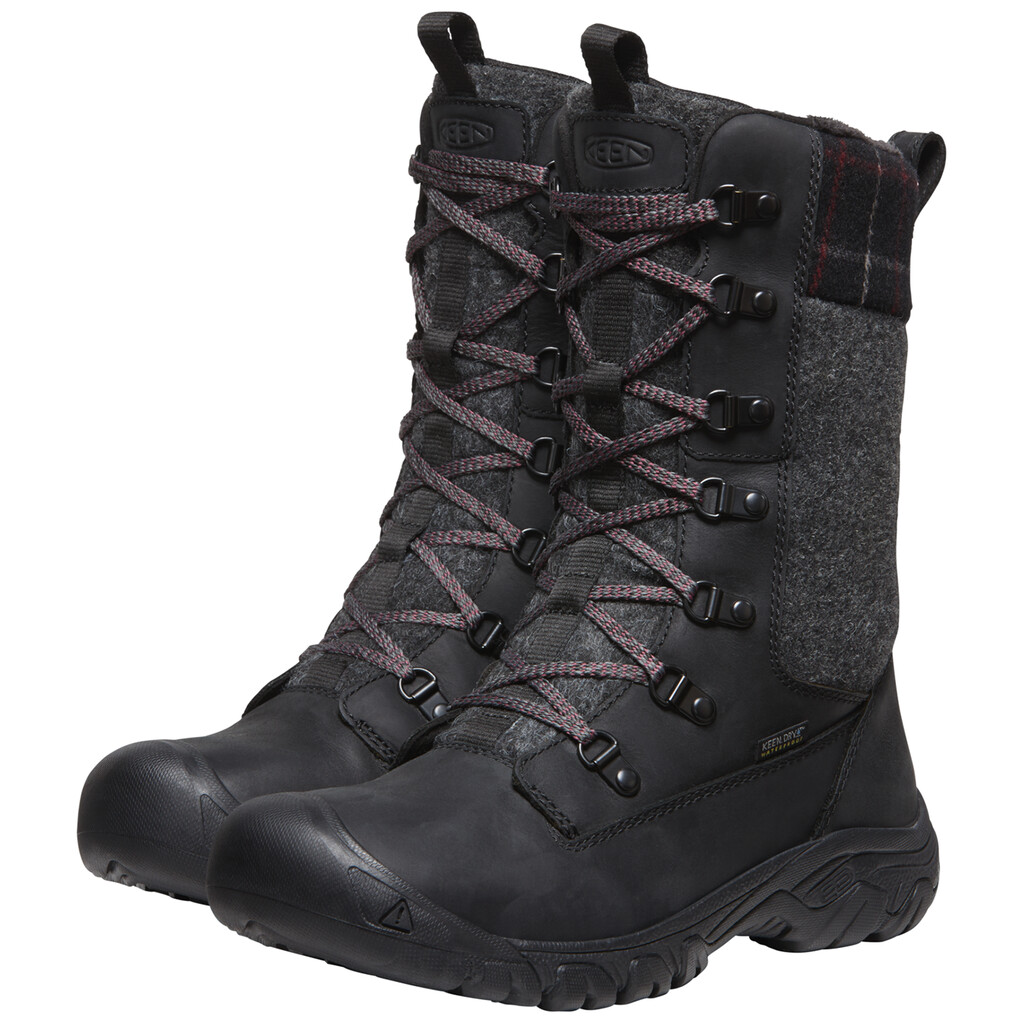 KEEN - W Greta Tall Boot WP - black/black plaid