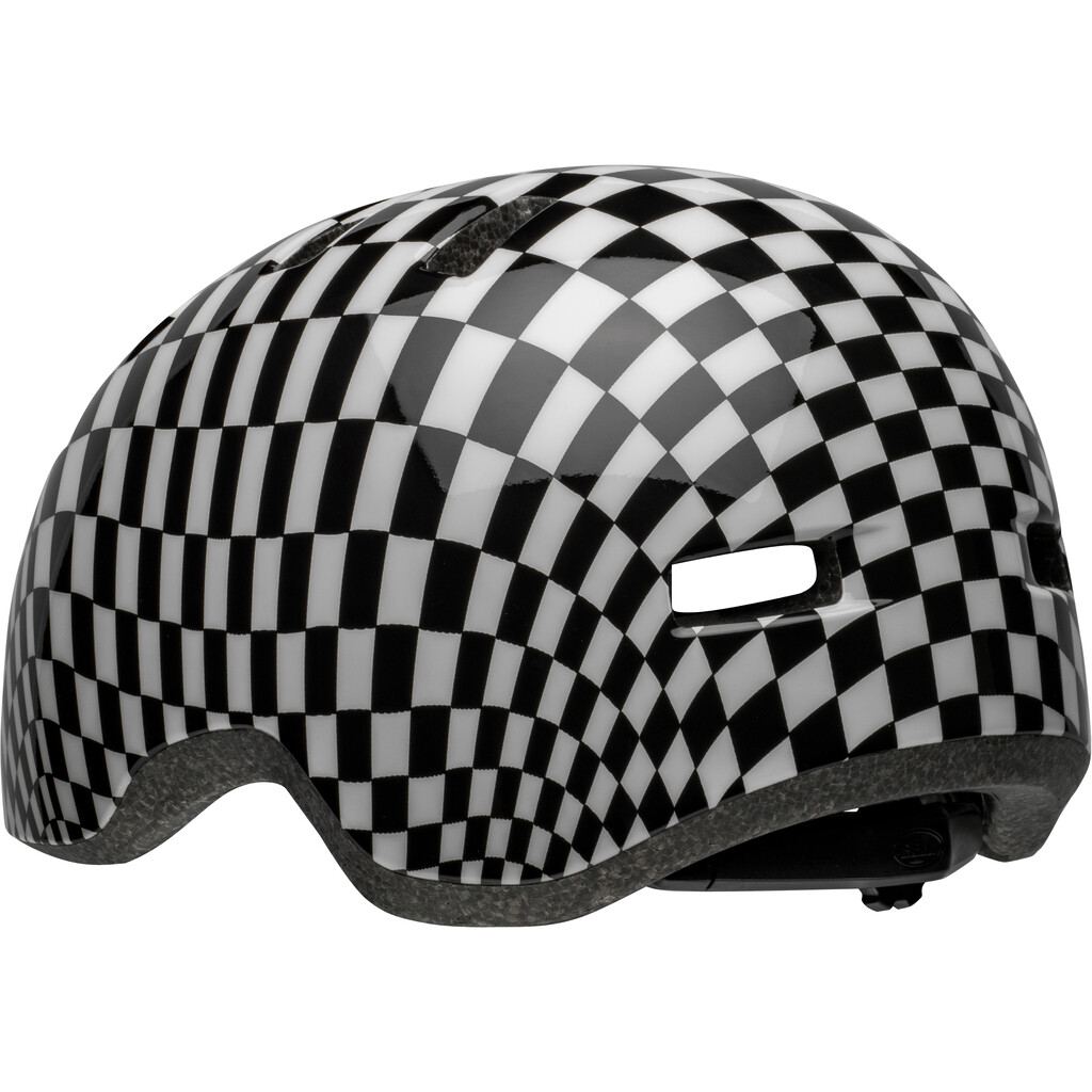 Bell - Lil Ripper Helmet - gloss black/white checkers