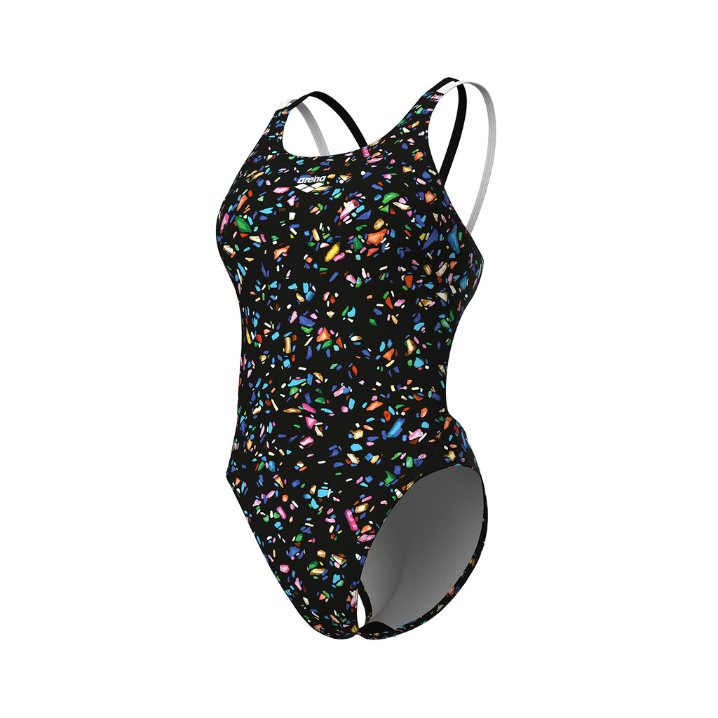 Arena - W Arena Confetti Swimsuit Swim Tech Multi - black multi/black/white