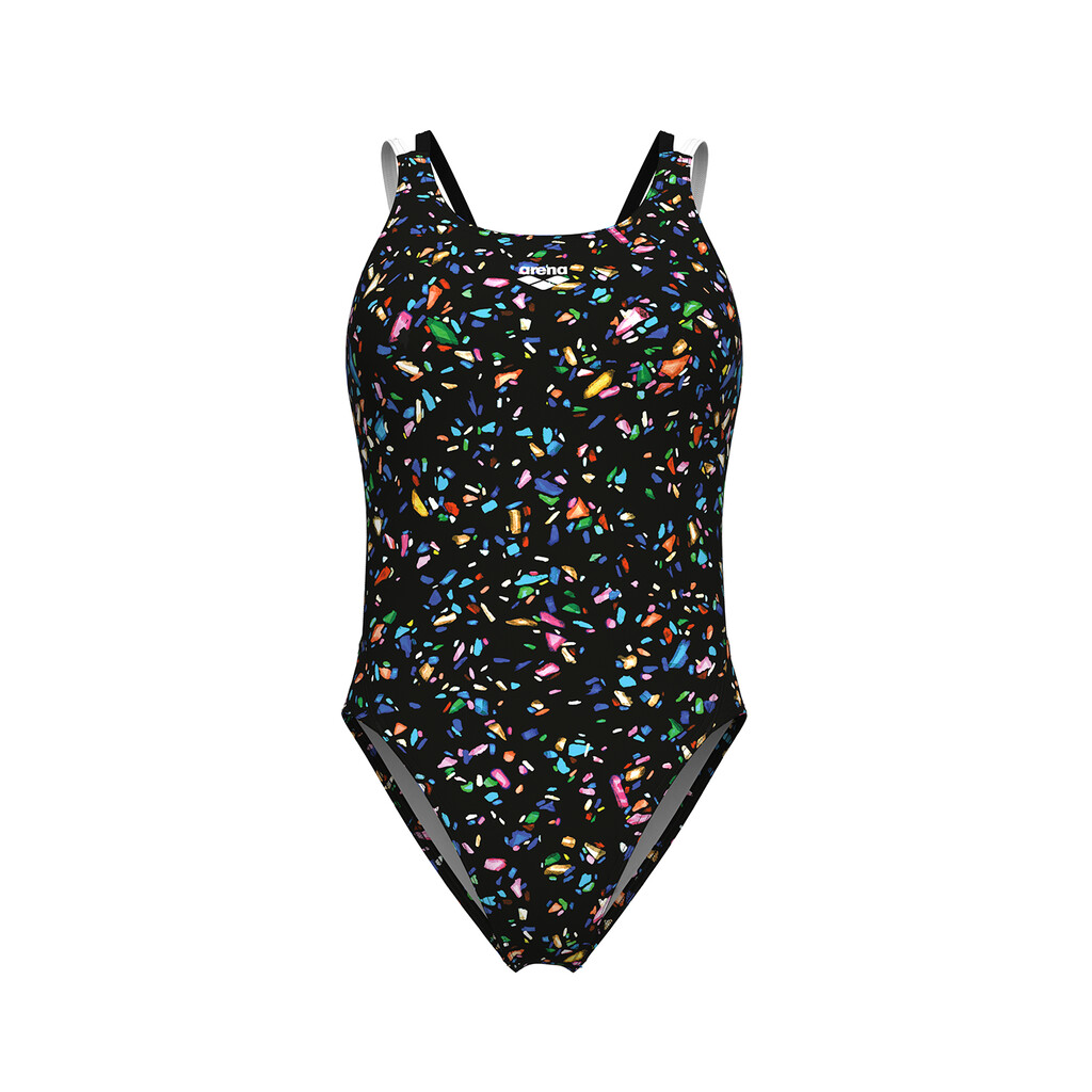 Arena - W Arena Confetti Swimsuit Swim Tech Multi - black multi/black/white