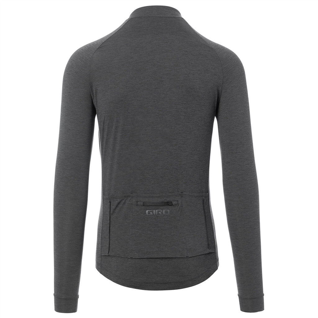 Giro Textil - M New Road LS Jersey - charcoal heather