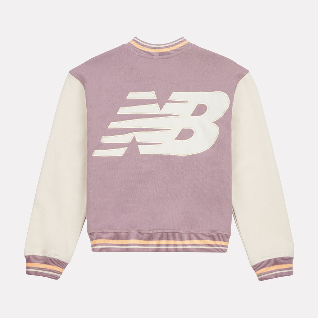 New Balance - G NB Premium Loop Back Baseball Jacket - ice wine