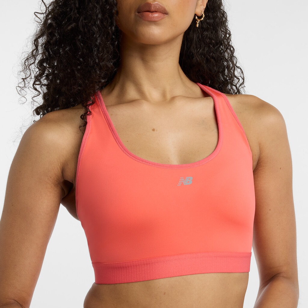 New Balance - W NB Essential Run Bra - drift red