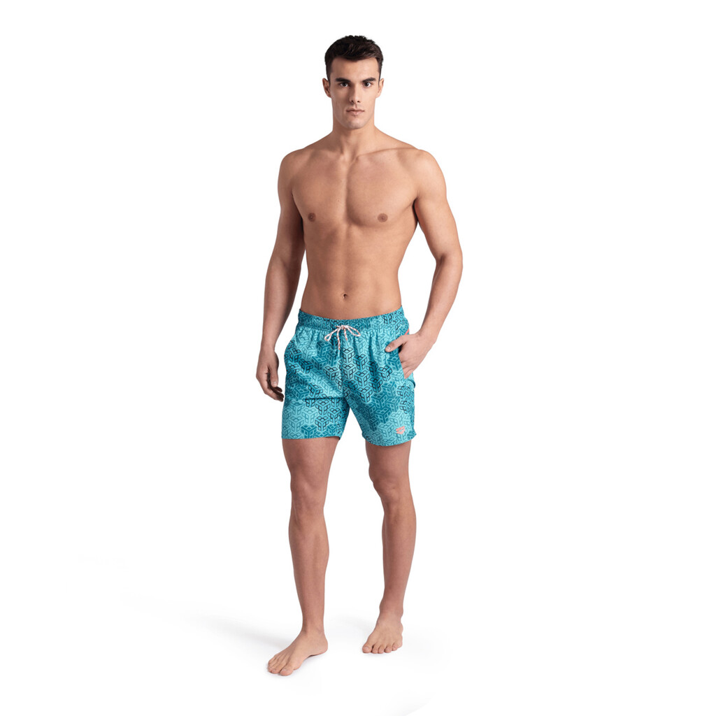 Arena - M Beach Boxer Allover Printed Pro_File - water multi/fluo red