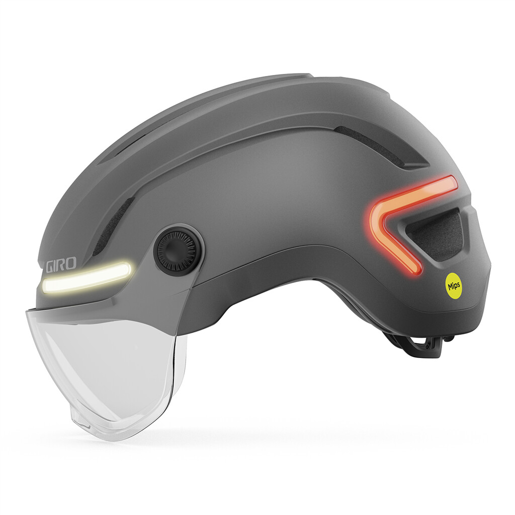 Giro Cycling - Ethos LED Shield MIPS Helmet - matte graphite