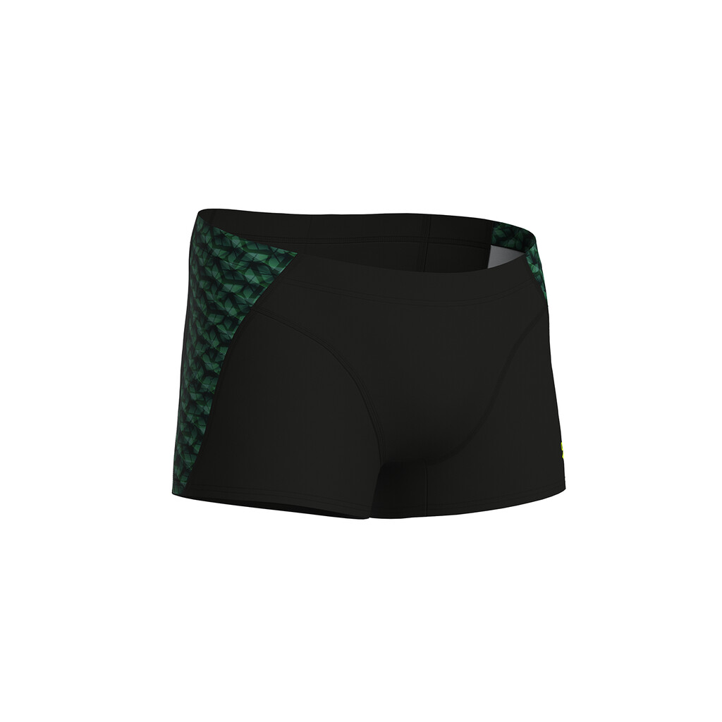 Arena - M Arena Monogram Swim Short - black/dark sage multi