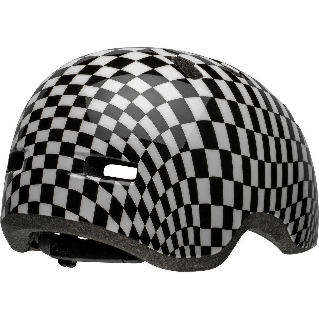 Bell - Lil Ripper Helmet - gloss black/white checkers