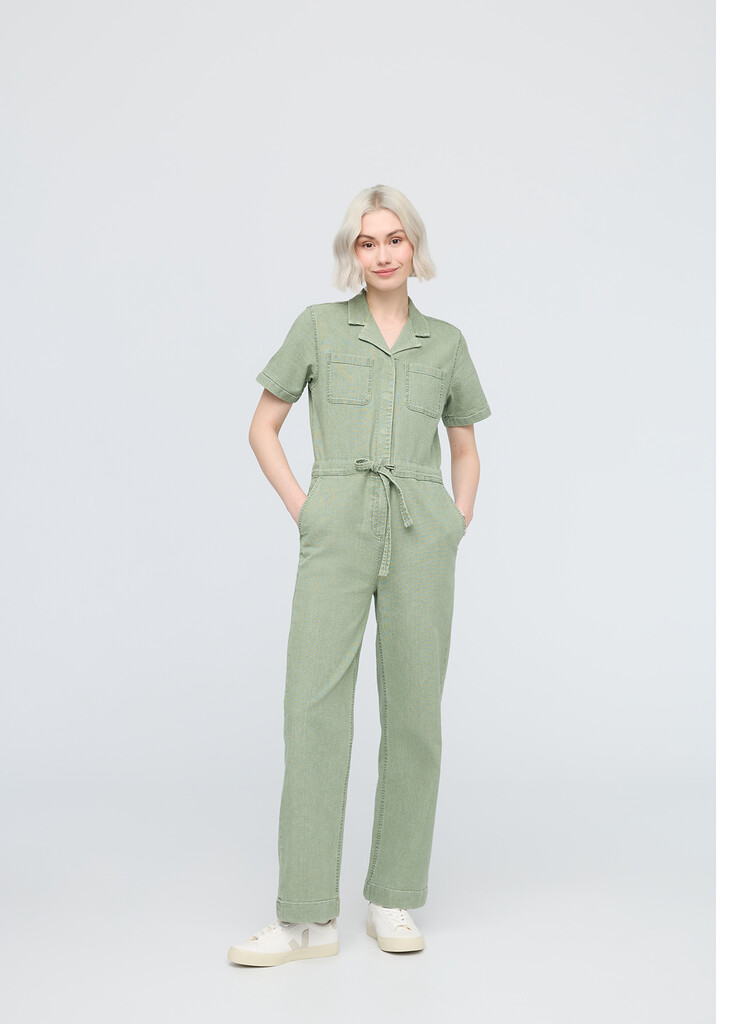 DU/ER - W Stretch Canvas Girlfriend Jumpsuit - light pine