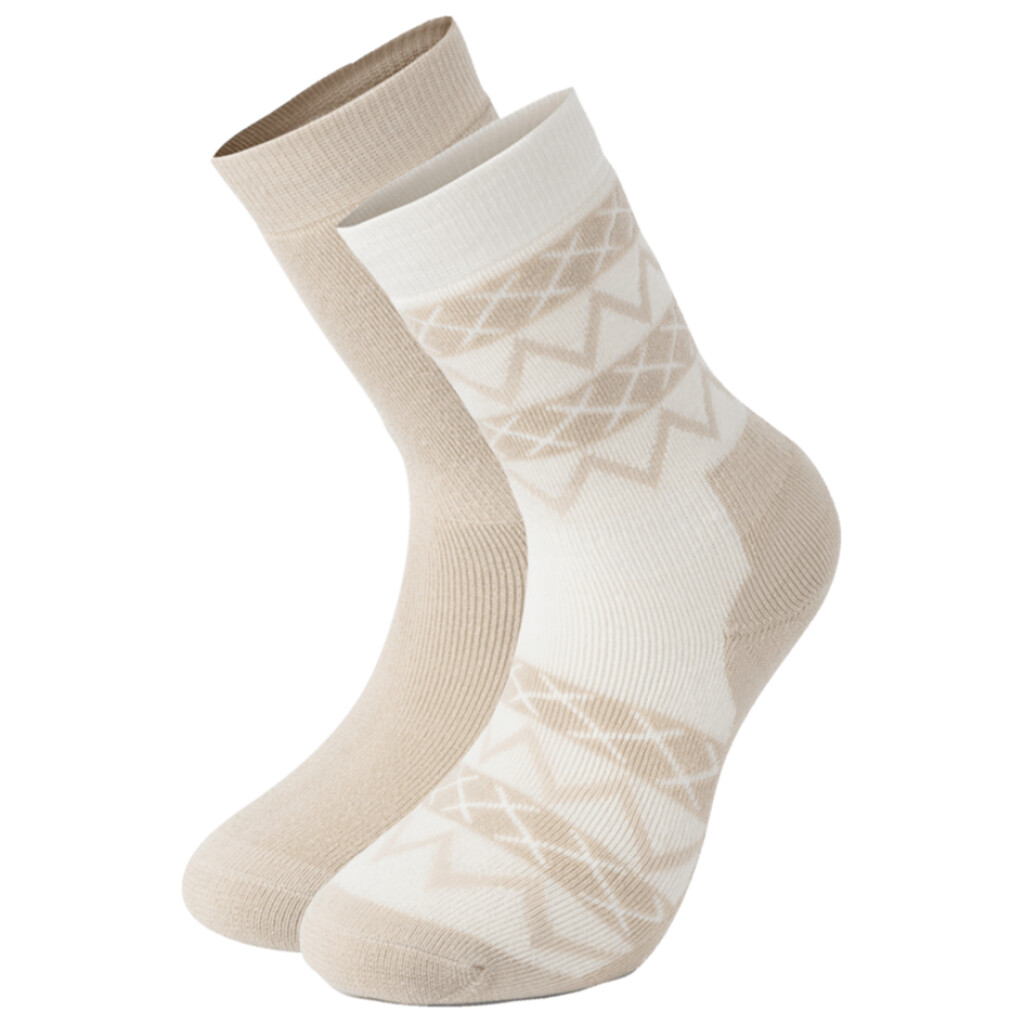 Johaug - 2-PK WOOL SOCKS - beige