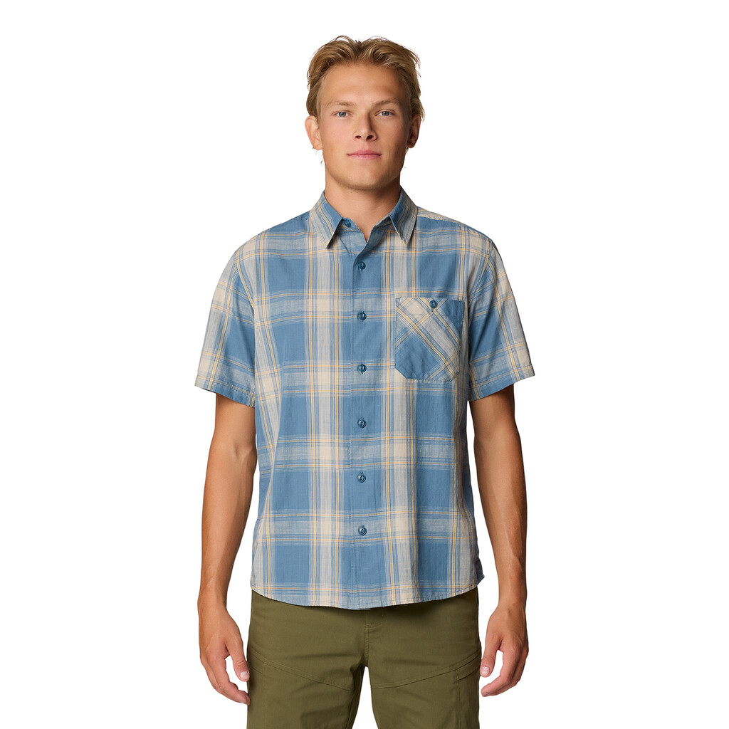 Mountain Hardwear - M Cottonwood™ Lite Short Sleeve Shirt - adriatic blue convoy plaid 444