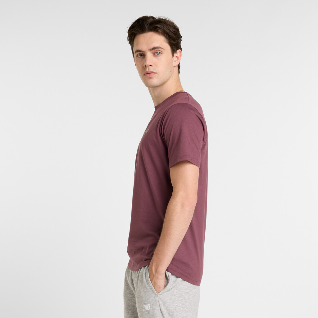 New Balance - Heathertech Linear T-Shirt - faded plum