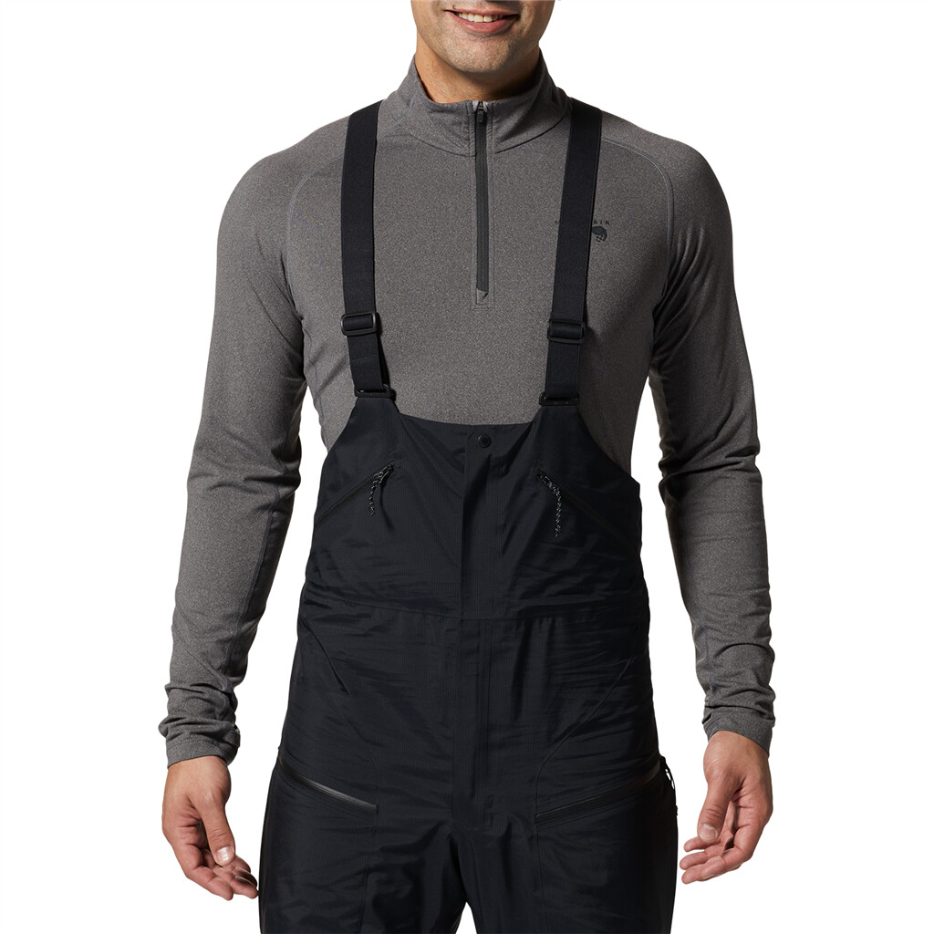 Mountain Hardwear - M High Exposure Gore Tex C-Knit Bib - black 010